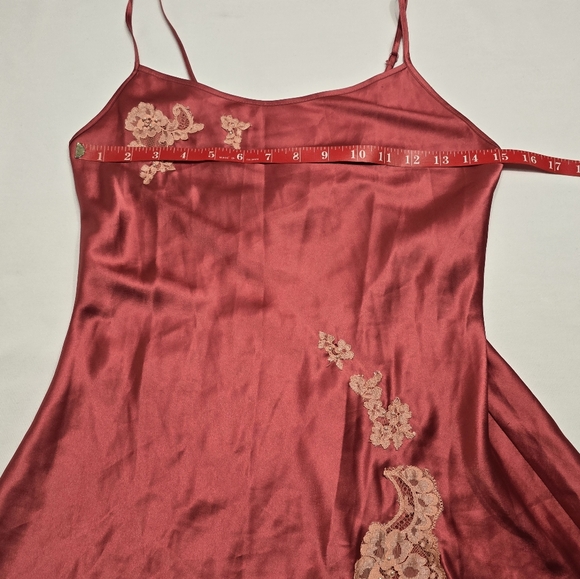 Vintage Victoria's Secret Angels Slip Dress with Peach Lace Detail Chemise - Picture 2 of 6